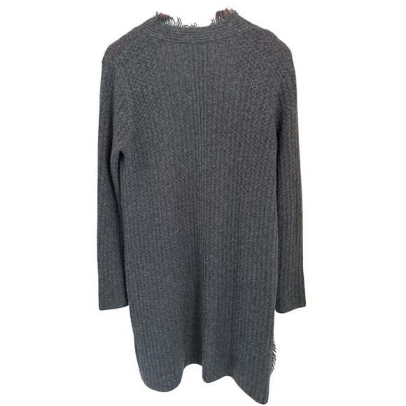 The Cashmere Project Cashmere Cardigan With Fringe Detail & Pockets - Picture 7 of 9